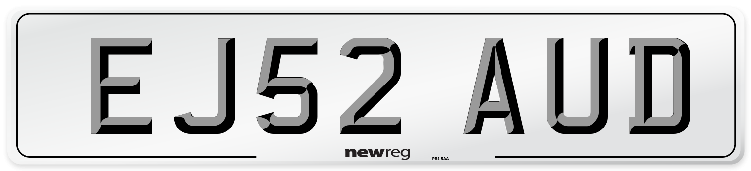EJ52 AUD Number Plate from New Reg